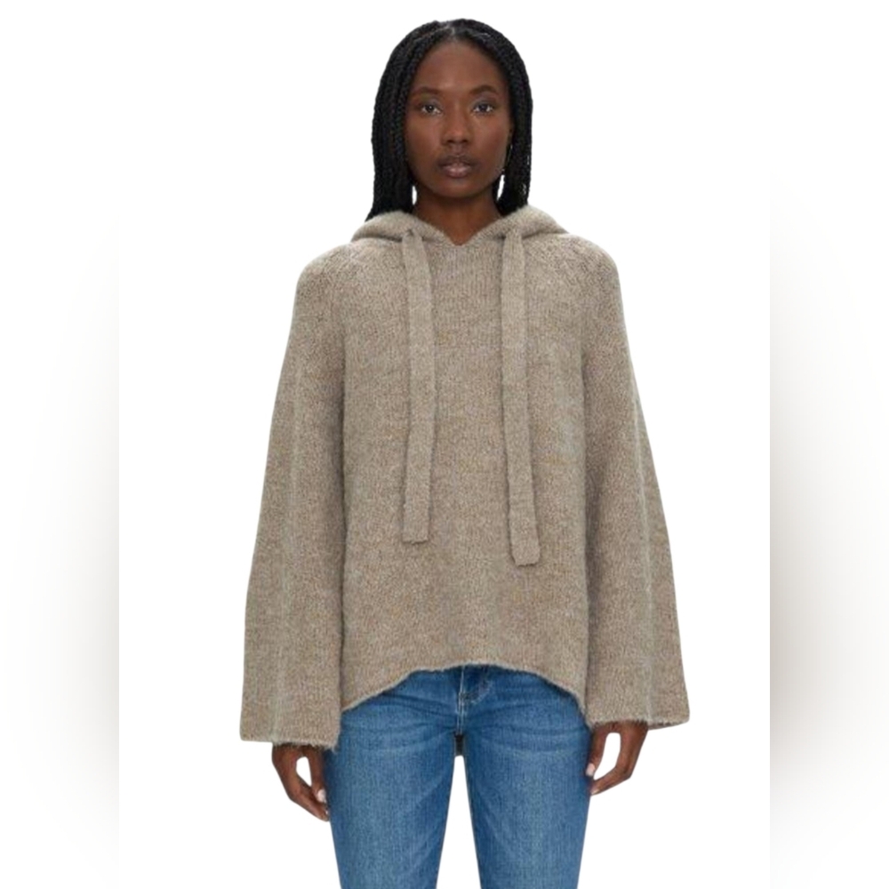 Pistola Elena Oversized Hoodie Sweater Size M/L Taupe Wool Alpaca Blend Cozy